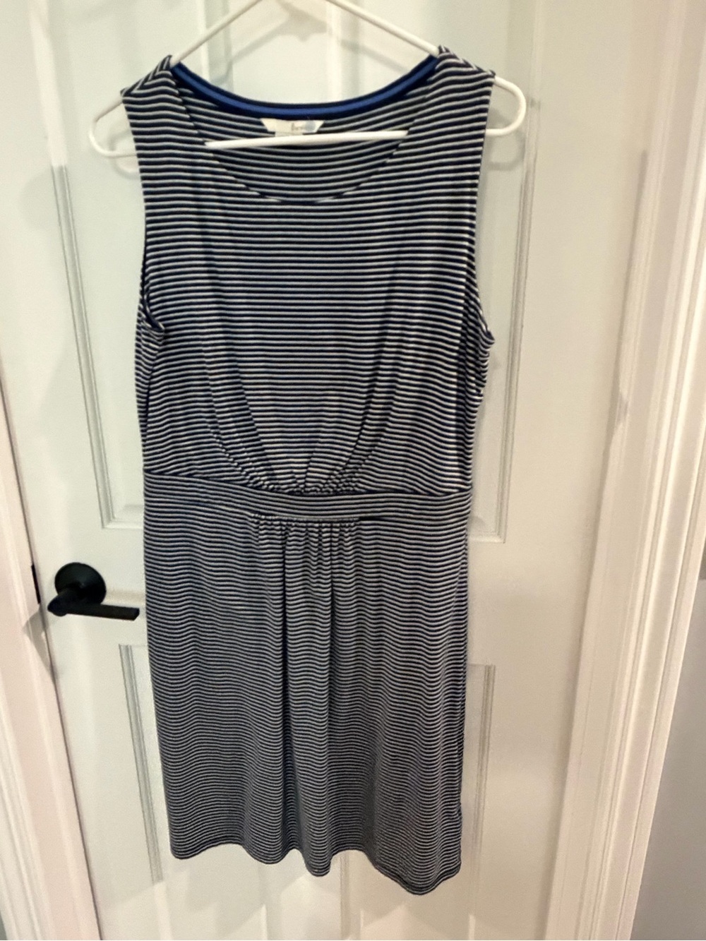 Boden Navy and White Striped Sundress
